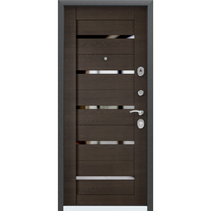 Входная дверь Delta 112 DL-2 DC 1 Mirror CT Wood Dark Brown
