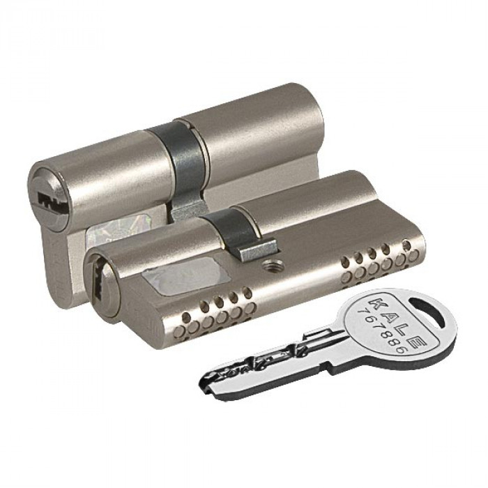 Цилиндровый механизм Kale kilit (Кале килит) 164 OBS SNE/70 (30+10+30) mm никель 5 кл.