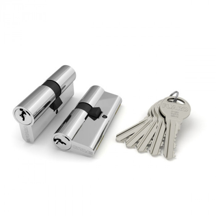 Цилиндровый механизм Fuaro (Фуаро) R300/90 mm (35+10+45) CP хром 5 кл.