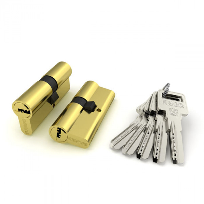 Цилиндровый механизм Fuaro (Фуаро) R600/68 mm (26+10+32) PB латунь 5 кл.
