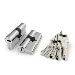 Цилиндровый механизм Fuaro (Фуаро) R600/68 mm (26+10+32) CP хром 5 кл.