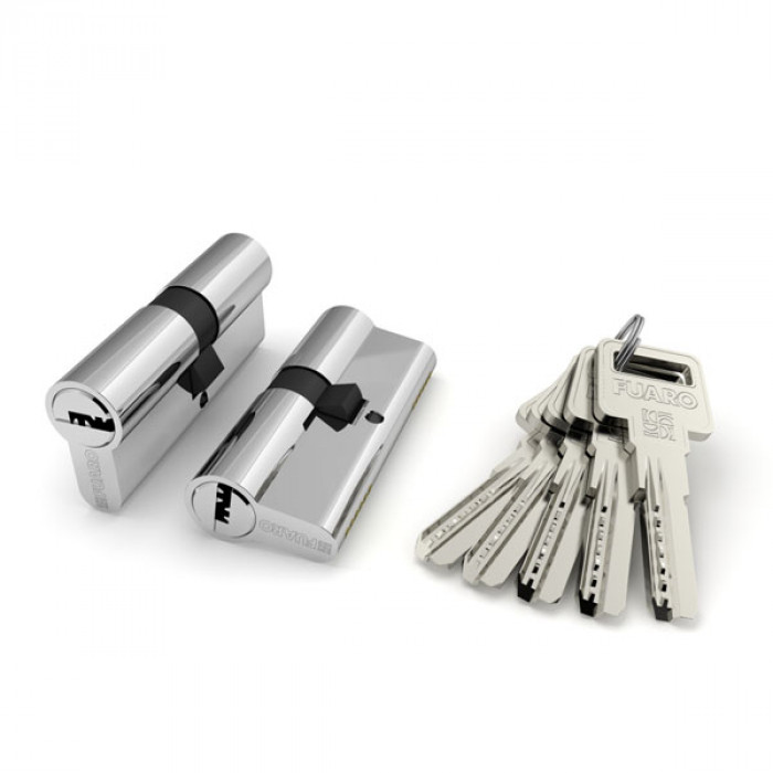 Цилиндровый механизм Fuaro (Фуаро) R600/70 mm (25+10+35) CP хром 5 кл.