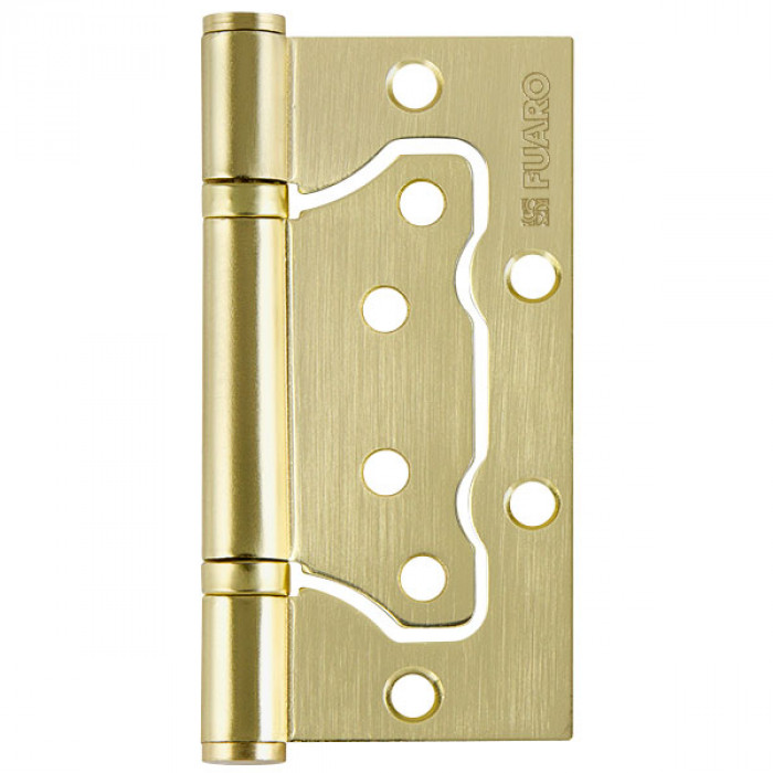 Петля универсальная Fuaro (Фуаро) без врезки 500-2BB/BL 100x2,5 SB (мат. золото) БЛИСТЕР