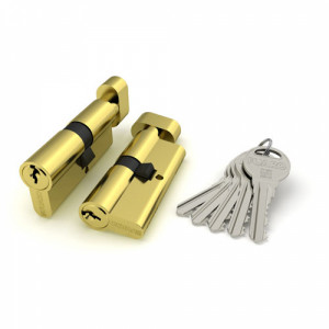 Цилиндровый механизм Fuaro (Фуаро) с вертушкой R302/80 mm (30+10+40) PB латунь 5 кл.